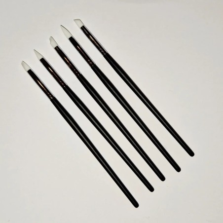JF281B Set pennelli gomma bianca dura 5 pz