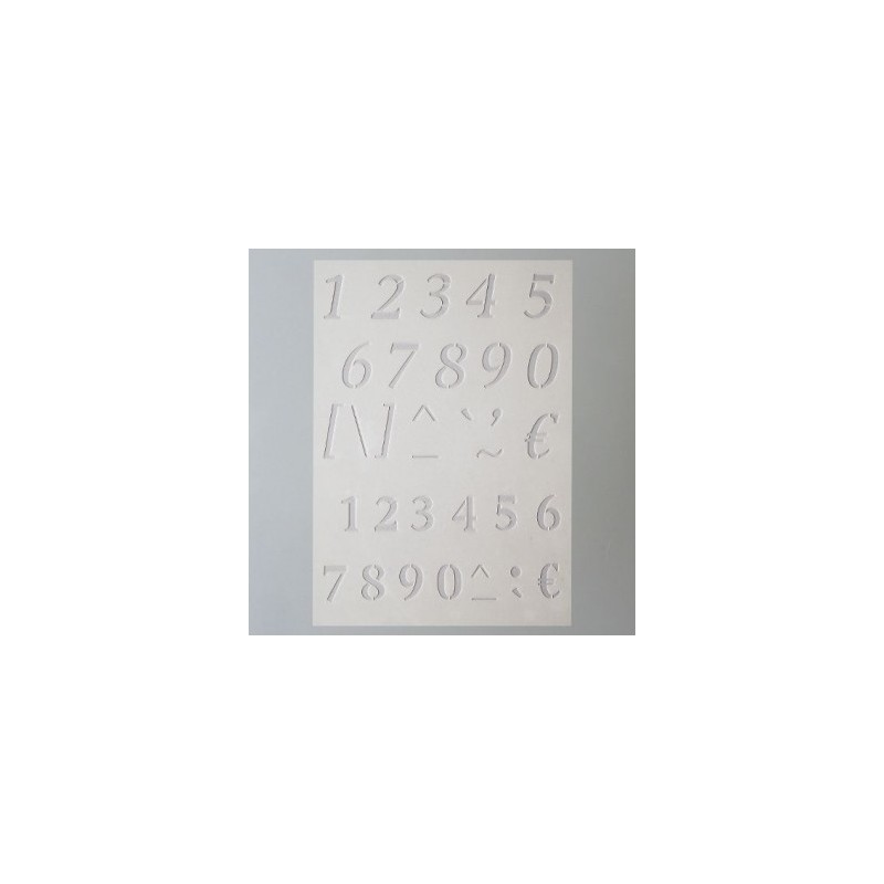 EF9320727 Stencil numeri e simboli A5 - 34pz