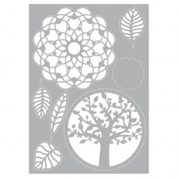 B10 stencil Decori a Fiori 20x30.