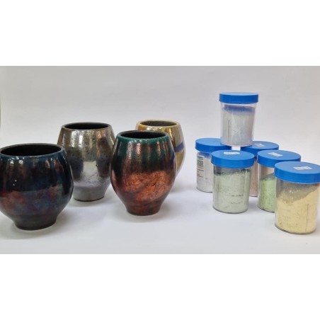 Kit 4 Smalti metallici per raku