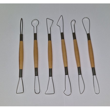 JF Set 6 mirette modellazione cm.20 filo piatto