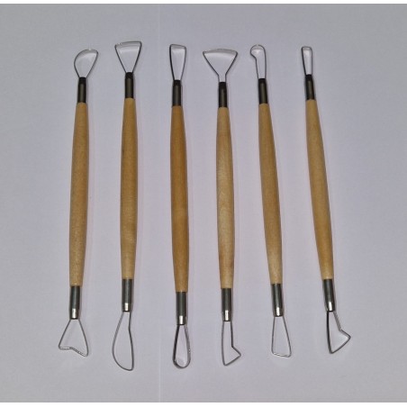 JF Set 6 mirette modellazione cm.20/21 filo piatto tagliente