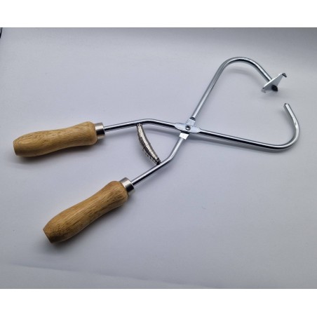 TWC64-A Pinza in metallo con molla manici in legno cm.35