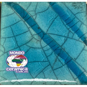 CLV3264 Vernice o cristallina lucida craclè turchese