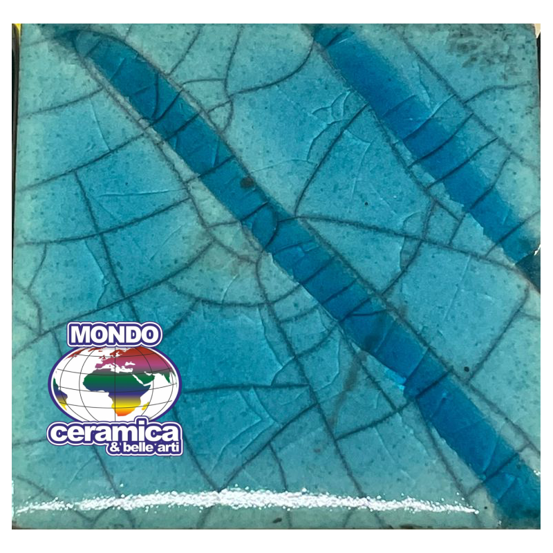 CLV3264 Vernice o cristallina lucida craclè turchese