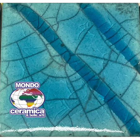 CLV3264 Vernice o cristallina lucida craclè turchese