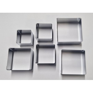 TWpcs16 set 6pz fustelle quadrate per argilla