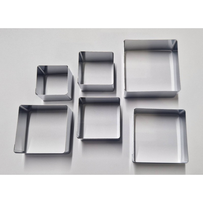 TWpcs16 set 6pz fustelle quadrate per argilla