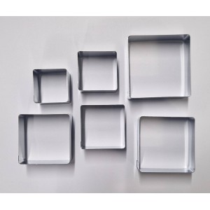 TWpcs16 set 6pz fustelle quadrate per argilla
