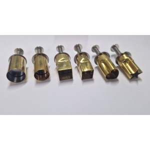 TWpcs6 Fustelle MAXI varie forme 6 pz - h. cm.7,5, foro cm.2/2,5