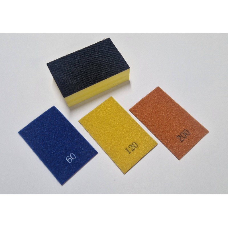 TWRZ-35 Set Spugna diamantata con ricambi grane 60-120-200