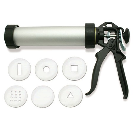 BZ233GR Trafila manuale cm.33 , uscita cm.5 , con 6 sagome