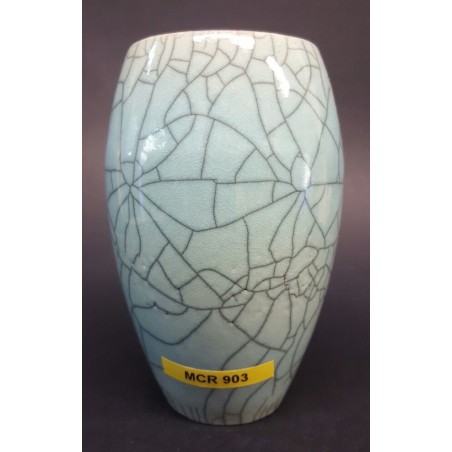 Mcr903 Cristallina Craclè Raku celeste chiaro