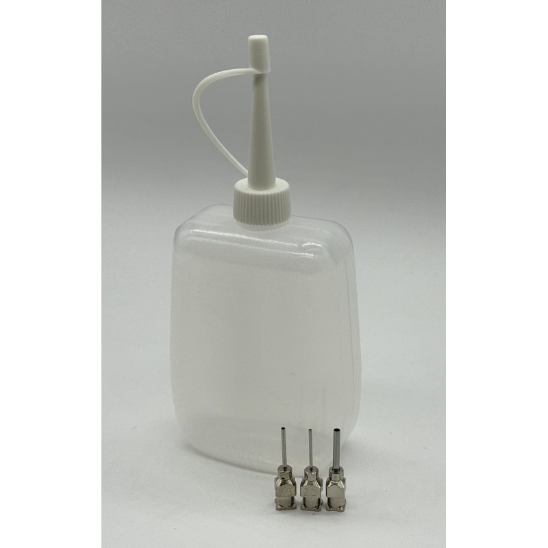 TW_A109 Pompetta in plastica 100ml con 3 aghi per smalti
