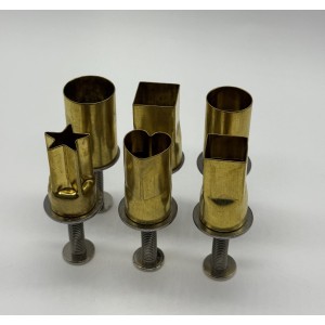 TWpcs6 Fustelle MAXI varie forme 6 pz - h. cm.7,5, foro cm.2/2,5