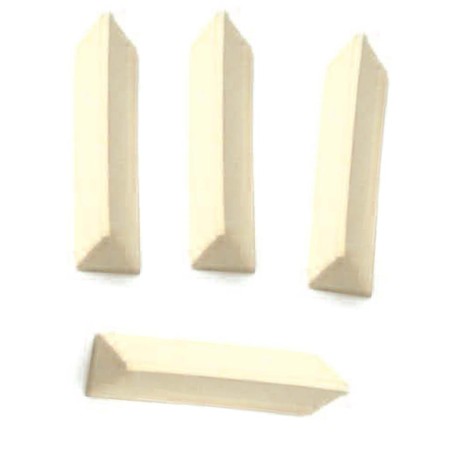 4.29spessi (conf.45 pz) Triangolini porcellana 1250 °C - mm.50x10