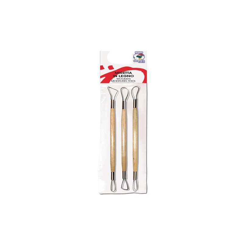 CW11359 Busta 3 mirette in legno e acciaio cm.20