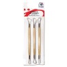 CW11359 Busta 3 mirette in legno e acciaio cm.20