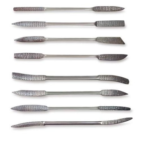 CW05223 Set 8 raspe in metallo cm.20