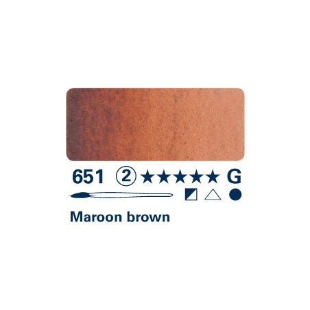 Maroon Brown 651 - Acquarello Horadam Schmincke