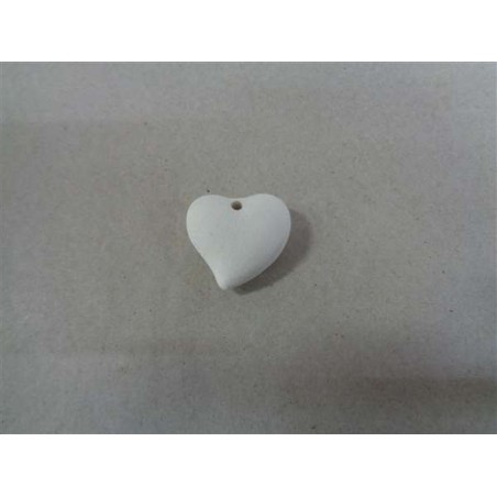 Pendente Cuore bombato 2 cm (foro centr) - Conf.10pz