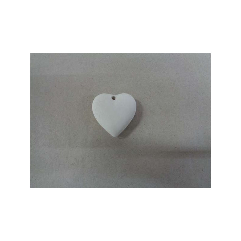 Pendente Cuore bombato 3 cm (foro centr) - Conf.10pz