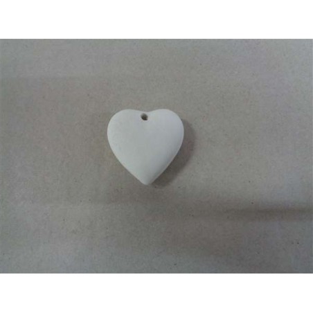 Pendente Cuore bombato 3 cm (foro centr) - Conf.10pz