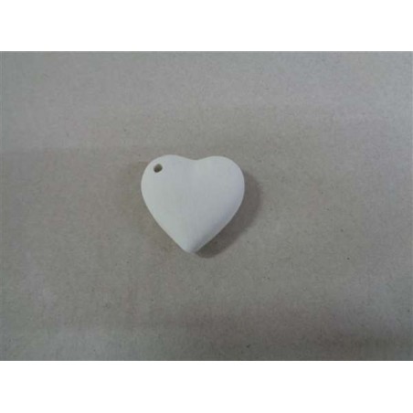 Pendente Cuore bombato 3 cm (foro later) - Conf.10pz