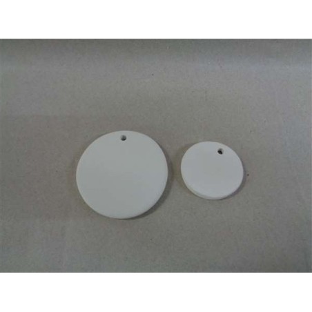 Tondi piatti con foro - Conf.10pz