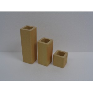 4.3..gr colonnine refrattarie quadrate profilo 4,8x4,8