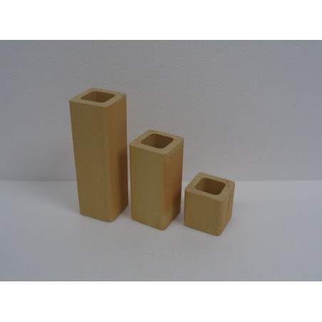 4.3..gr colonnine refrattarie quadrate profilo 4,8x4,8