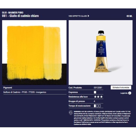 081 Giallo di Cadmio chiaro - Maimeri Puro