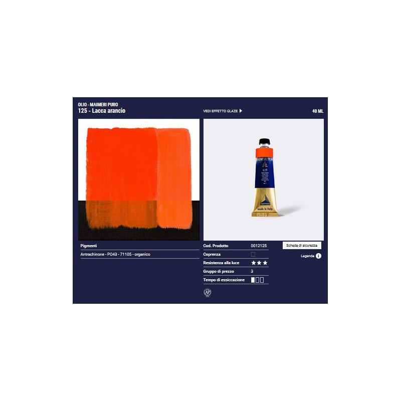 125 Lacca Arancio - Maimeri Puro