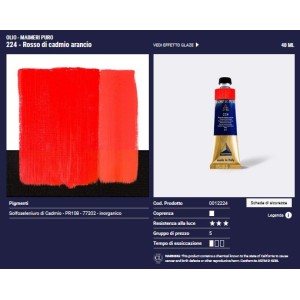 224 Rosso di Cadmio Arancio - Maimeri Puro