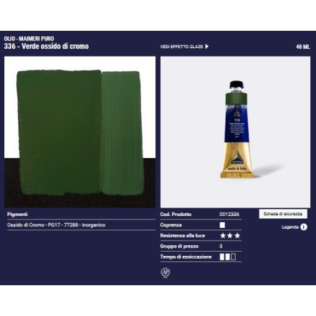 336 Verde ossido di Cromo - Maimeri Puro