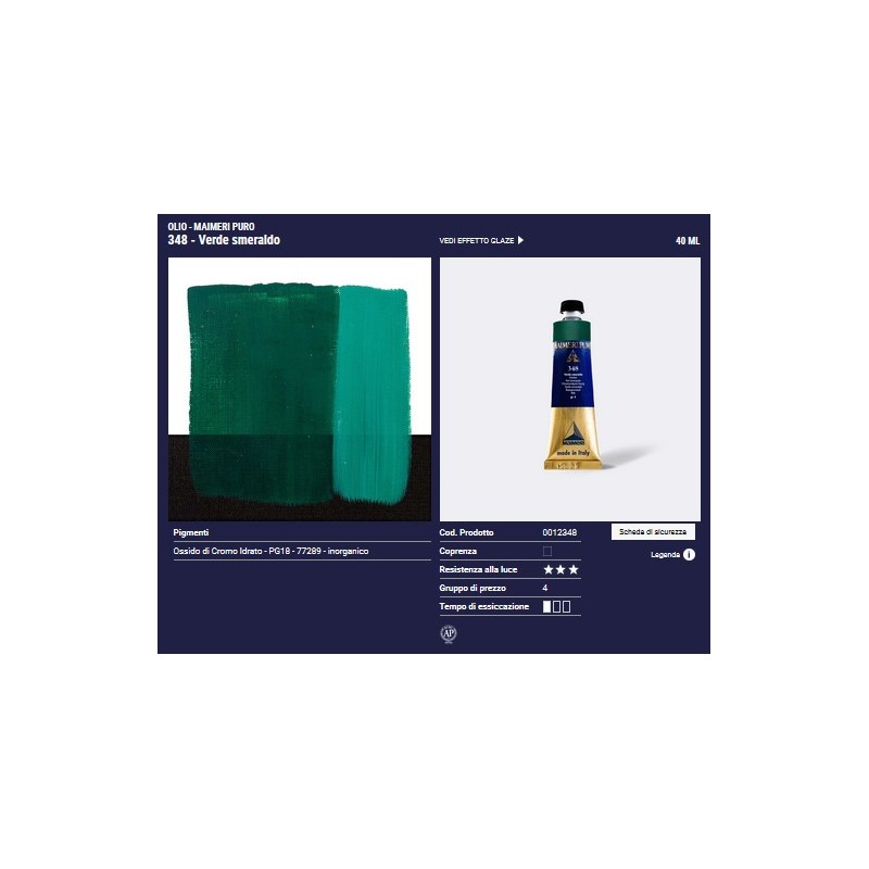 348 Verde Smeraldo - Maimeri Puro