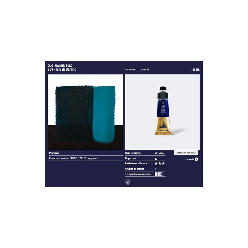 359 Blu di Berlino - Maimeri Puro