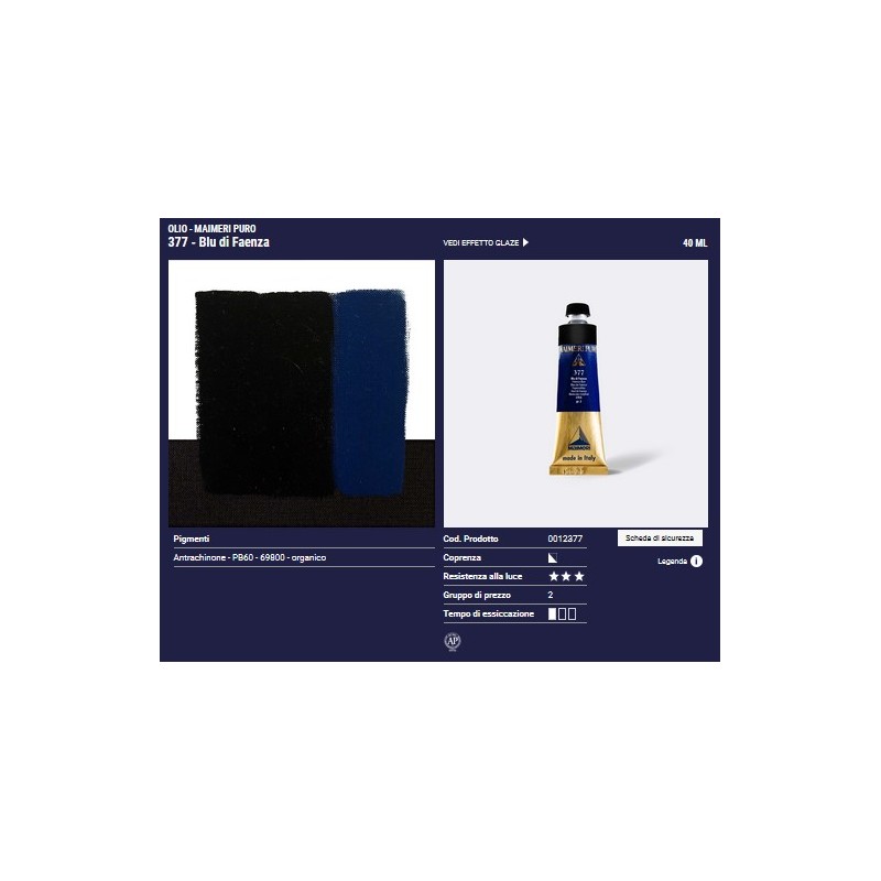 377 Blu di Faenza - Maimeri Puro