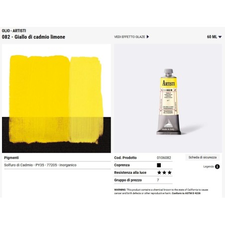 082 Giallo di Cadmio Limone - Maimeri Artisti