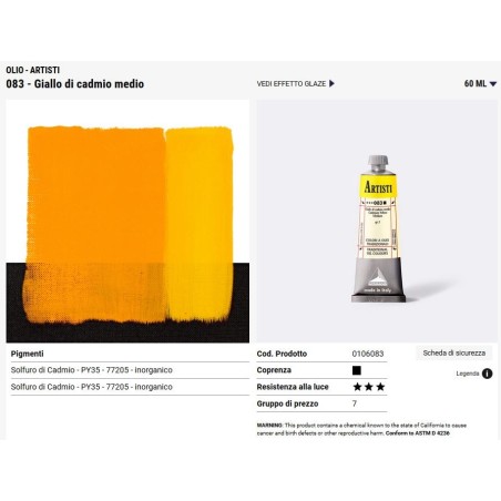 083 Giallo di Cadmio Medio - Maimeri Artisti