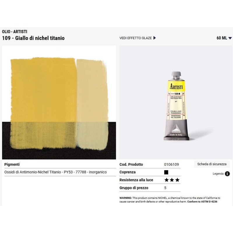 109 Giallo di Nikel titanio - Maimeri Artisti