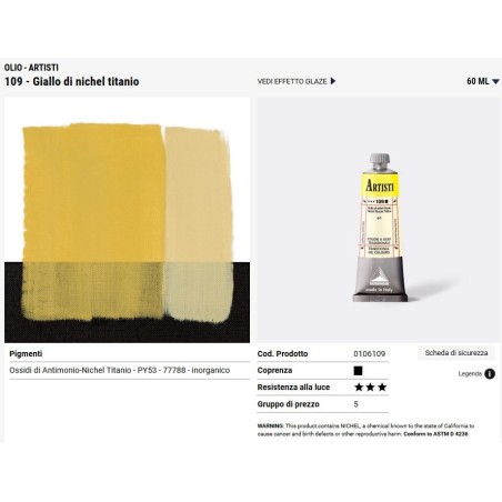 109 Giallo di Nikel titanio - Maimeri Artisti