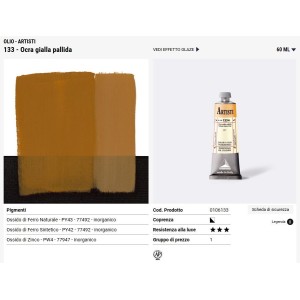 133 Ocra gialla pallida - Maimeri Artisti