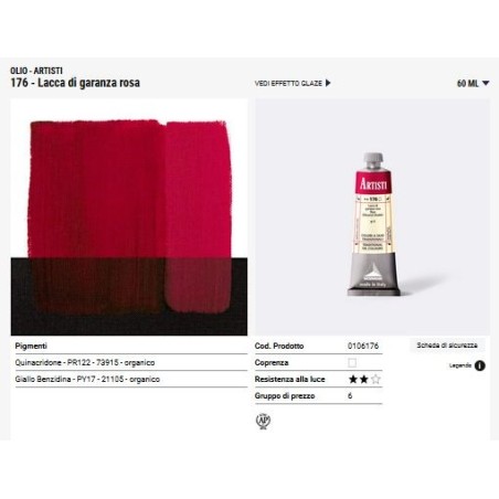 176 Lacca di Garanza rosa - Maimeri Artisti