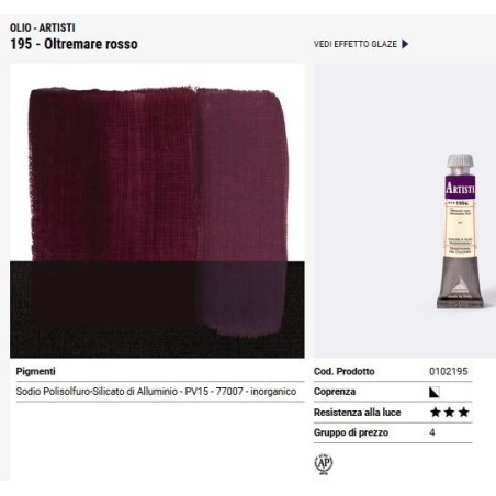 195 Oltremare rosso - Maimeri Artisti