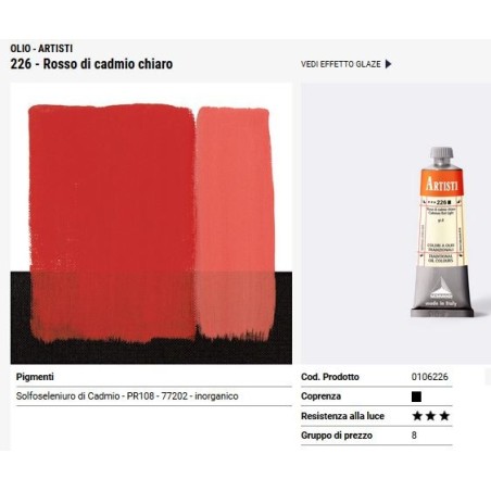 226 Rosso di cadmio chiaro - Maimeri Artisti