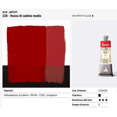 228 Rosso di cadmio medio - Maimeri Artisti