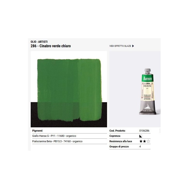286 Cinabro verde chiaro - Maimeri Artisti