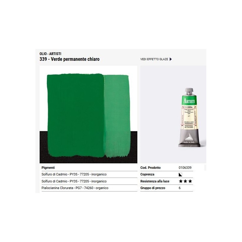 339 verde permanente chiaro - Maimeri Artisti