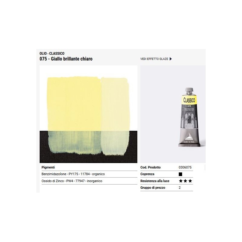 075 Giallo brillante chiaro - Maimeri Classico